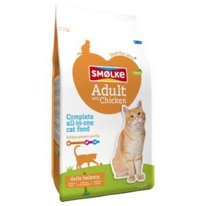 Smølke kat Adult kip en rijst 4 kg